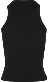 urban classics Dames ribbed racerback top Zwart - XS