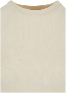 urban classics Dames ribbed skater dress Beige - XXXL
