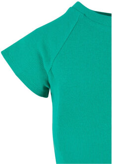 urban classics Dames ribbed skater dress Groen