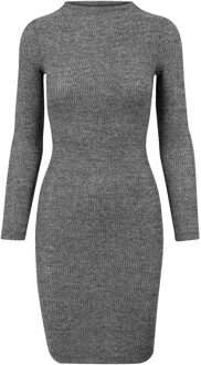 urban classics Dames ribjurk Grijs - S