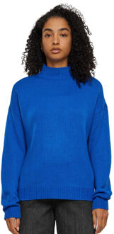 urban classics Dames schildpad hals oversized sweatshirt - maat S Blauw