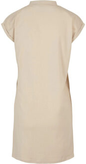 urban classics Dames schildpad jurk met verlengde schouder Beige - XS