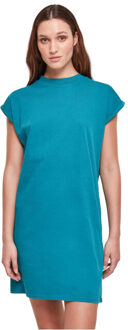 urban classics Dames schildpad jurk met verlengde schouder Groen - XS