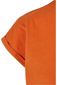 urban classics Dames schildpad jurk met verlengde schouder Oranje - XXL