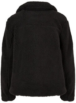 urban classics Dames sherpa bikerjas - maat XXXL Zwart