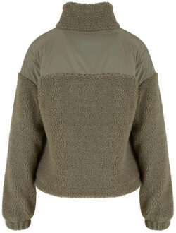 urban classics Dames sherpa fleece jas Groen - XXL