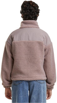 urban classics Dames sherpa fleece jas Paars - XL