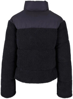 urban classics Dames sherpa korte gewatteerde jas - maat XS Zwart