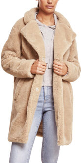 urban classics Dames sherpa oversized jas - maat XXL Beige