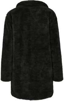 urban classics Dames sherpa oversized jas Zwart - M