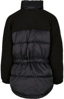 urban classics Dames sherpa pufferjas Zwart - XXL