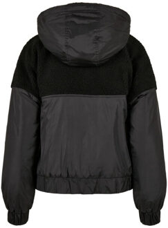 urban classics Dames sherpa pull over jas - maat 4XL Zwart