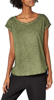 urban classics Dames spray dye gedompeld zoom t-shirt Groen - XS