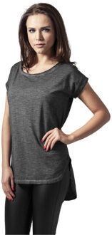 urban classics Dames spray dye gedompeld zoom t-shirt - maat S Grijs