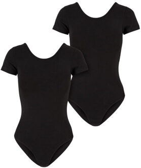urban classics Dames stretch jersey organic bodysuit (set van 2) - maat 4XL Zwart