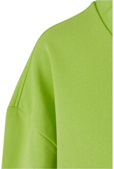 urban classics Dames sweatshirt met ronde hals - maat M Groen