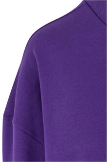 urban classics Dames sweatshirt met ronde hals - maat XS Paars