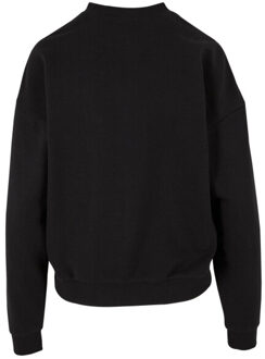 urban classics Dames terrycloth crew hals oversized sweatshirt - maat S Zwart