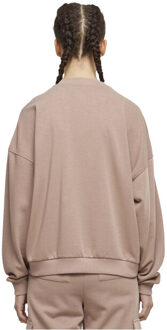 urban classics Dames terrycloth crew hals oversized sweatshirt Paars - XS