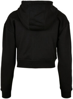 urban classics Dames terrycloth korte hoodie Zwart - XXXL