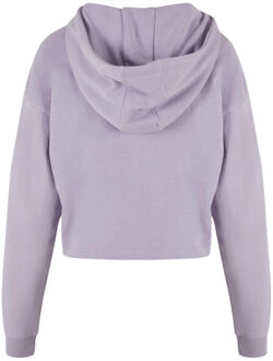 urban classics Dames terrycloth lichtgewicht oversized crop hoodie Paars