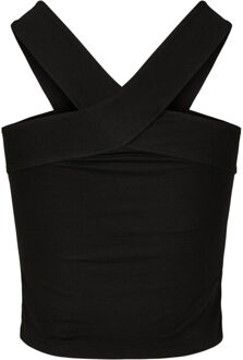 urban classics Dames top met kruishals Zwart - XXXL