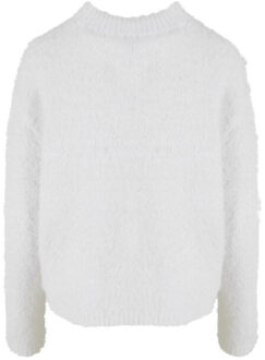 urban classics Dames trui met imitatieveren - maat XXXL Wit