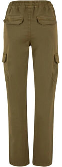 urban classics Dames twill cargo broek met hoge taille Grijs