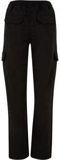 urban classics Dames twill cargo broek met hoge taille Zwart - L