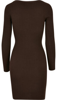 urban classics Dames uitgesneden jurk Bruin - XL