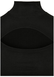 urban classics Dames uitgesneden schildpadhals top met lange mouwen Zwart - 4XL
