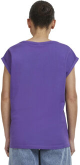 urban classics Dames verlengd schouder t-shirt Paars - XL