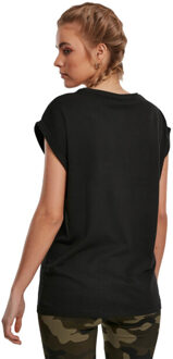 urban classics Dames verlengd schouder t-shirt (set van 2) - maat S Zwart