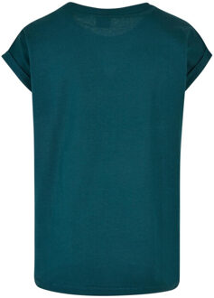 urban classics Dames verlengd schouder t-shirt (set van 3) - maat L Blauw