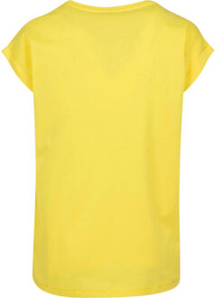 urban classics Dames verlengd schouder t-shirt (set van 3) - maat L Geel