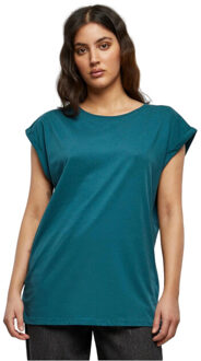 urban classics Dames verlengd schouder t-shirt (set van 3) - maat L Groen