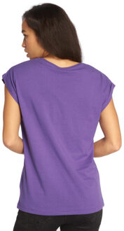 urban classics Dames verlengd schouder t-shirt (set van 3) - maat S Blauw