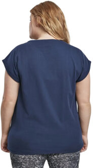 urban classics Dames verlengd schouder t-shirt (set van 3) - maat XL Blauw