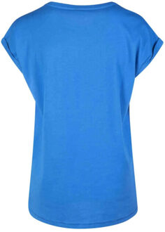 urban classics Dames verlengd schouder t-shirt (set van 3) - maat XXL Blauw