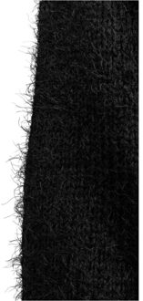 urban classics Dames vest met veren capuchon Zwart - S