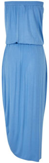 urban classics Dames viscose bandeau jurk - maat 4XL Blauw