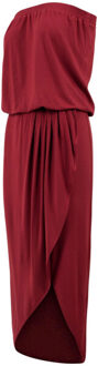 urban classics Dames viscose bandeau jurk Rood - XS