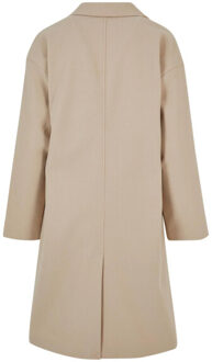 urban classics Dames/vrouwen lange lengte oversized jas Beige - XS