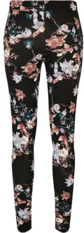 urban classics Dames zachte bloemen legging Zwart - S