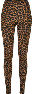 urban classics Dames zachte legging met luipaardprint Veelkleurig - XXL