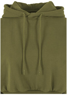 urban classics Dames zwaargewicht korte hoodie Groen - XS