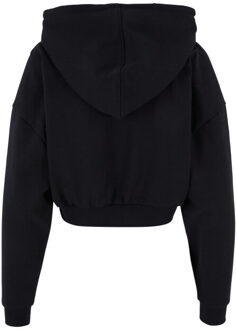 urban classics Dames zwaargewicht korte hoodie - maat XXL Zwart