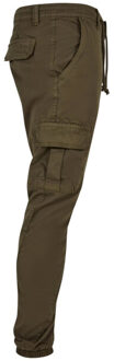 urban classics Effen cargo broek voor heren Groen - XXL / XXXL