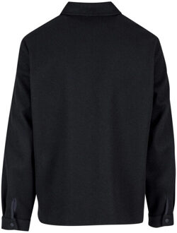 urban classics Effen herenoverhemd - maat S Zwart