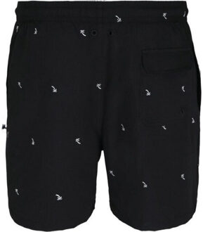 urban classics Geborduurde zwembroek met palmboom voor heren Zwart - XXL / XXXL